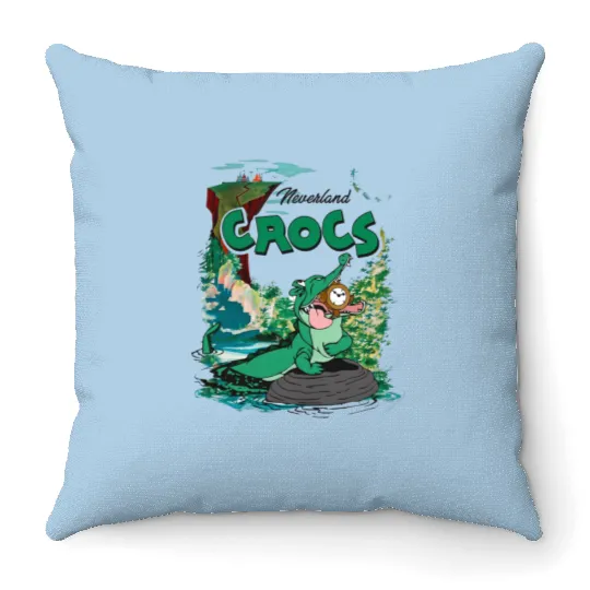 Disney Peter Pan Tick-Tock the Crocodile Neverland Throw Pillows