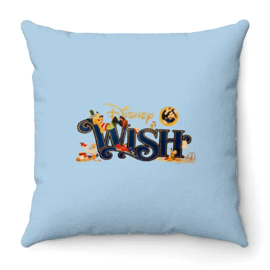 Disney Wish Cruise Throw Pillows, Cruise Throw Pillows , Disney cruise Throw Pillows, Cruise family Throw Pillows