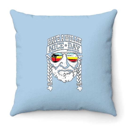 Have A Willie Nice Day Unisex Throw Pillows Love USA
