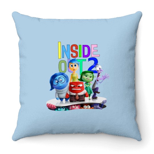 Inside Out 2 Throw Pillows, Disney Pixar Inside Out Throw Pillows
