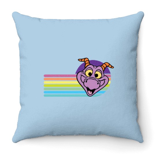 Disney vintage Throw Pillows - Disney figment Throw Pillows - Disney Epcot Throw Pillows