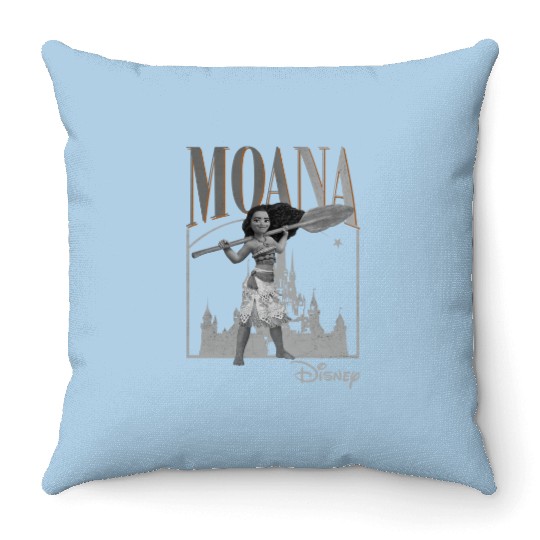 Vintage Moana 90s Throw Pillows, Disney princess