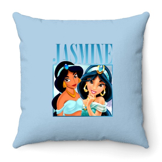 Princess Jasmine Aladdin Vintage Throw Pillows, Jasmine Disney Throw Pillows, Disney Character Throw Pillows