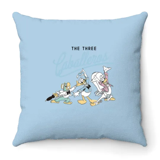Disney The Three Caballeros Throw Pillows, Retro Disney The Three Caballeros