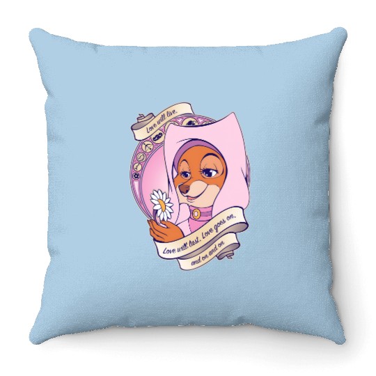 Lady Marian Throw Pillows, Throw Pillows, Oo de lally Throw Pillows, Disneyworld, Disneyland Throw Pillows, Maid Marian Throw Pillows, Disney Women Throw Pillows