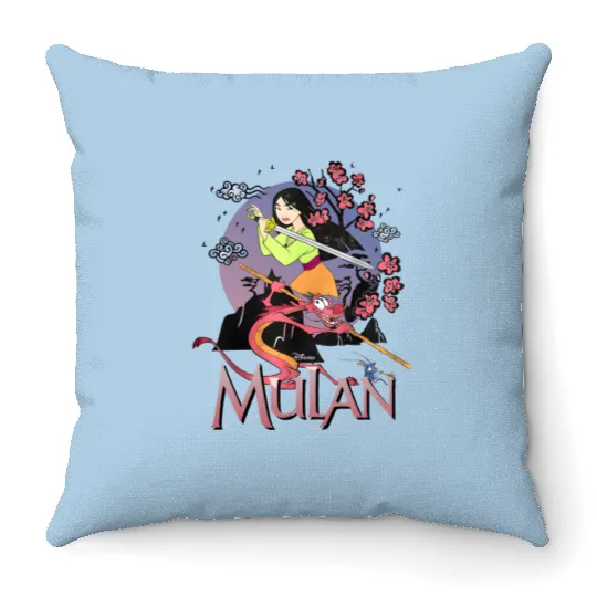 Disney Princess Mulan Throw Pillows, Disney Throw Pillows, Mulan Princess Throw Pillows, Mulan Birthday Outfit