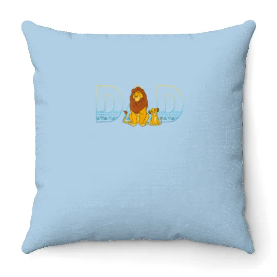 Disney The Lion King Simba and Mufasa Dad Throw Pillows