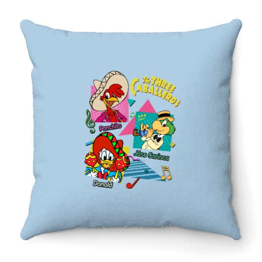 Disney The Three Caballeros Mexico Throw Pillows, Three Caballeros Throw Pillows