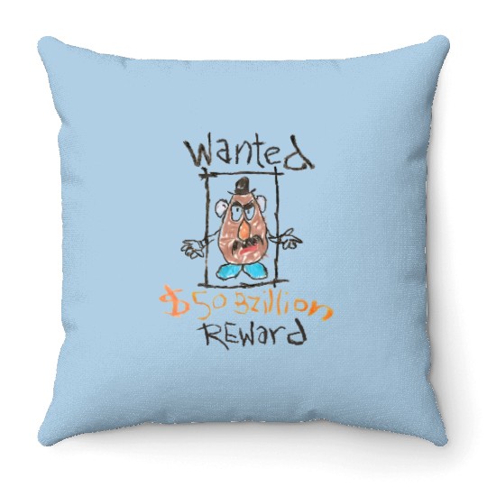 Toy Story Wanted Poster Throw Pillows | Disney Throw Pillows | Mr Potato Head Throw Pillows