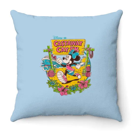 Disney Cruise Castaway Cay Throw Pillows, Minnie Castaway Cay Throw Pillows