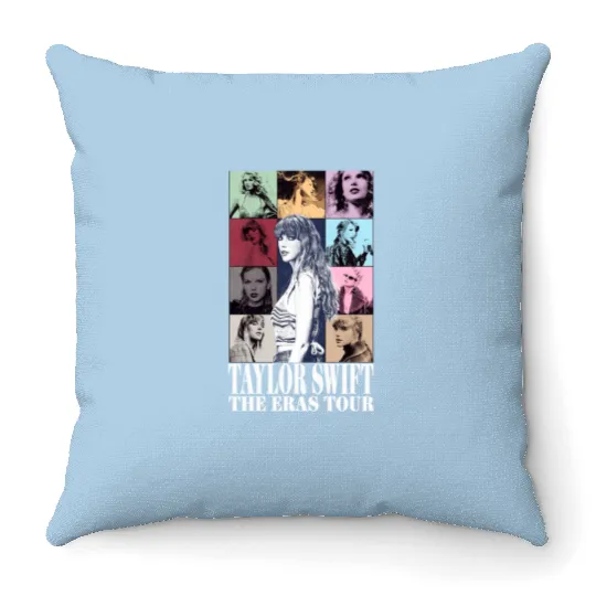 Discover Taylor Eras Tour Throw Pillows, taylor version Eras Throw Pillows, Taylor Throw Pillows, Swift Girls Graphic