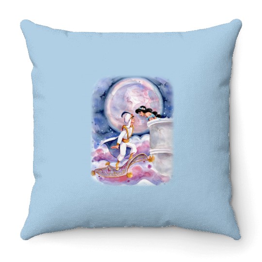 Disney Aladdin Throw Pillows, Cute Jasmine & Aladdin Flying Carpet