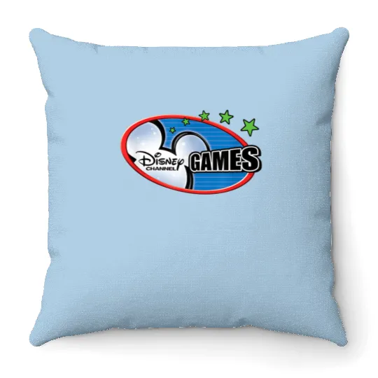 Disney Channel Games Logo Throw Pillows, Mickey Disney Gamer Throw Pillows, Disneyland Epcot Throw Pillows, Gamer Kids Throw Pillows
