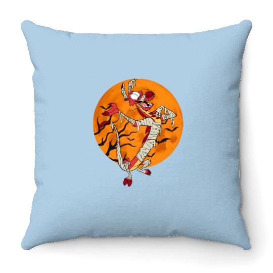 Disney Mulan Mushu Mummy Halloween Throw Pillows, Mummy Mushu Halloween Throw Pillows, Trick Or Treat Throw Pillows
