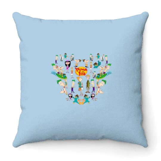 Disney Phineas And Ferb Throw Pillows, Phineas And Ferb Characters Throw Pillows