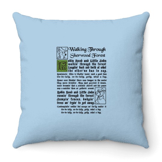 Sherwood Forest - Robin Hood Disney - Throw Pillows