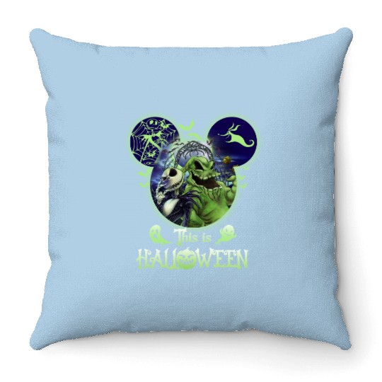 This is Halloween Oogie Boogie Bash 2024 Throw Pillows, Disneyland Halloween Throw Pillows