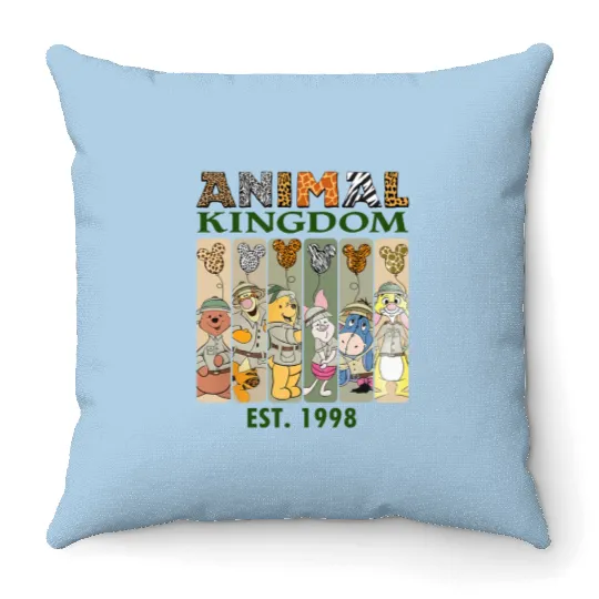 Disney Animal Kingdom Throw Pillows, Pooh Animal Kingdom Throw Pillows, Animal Kingdom Family Matching