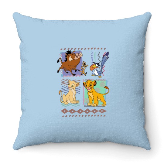 Vintage 90s Disney Lion King Throw Pillows, Hakuna Matata Retro Throw Pillows