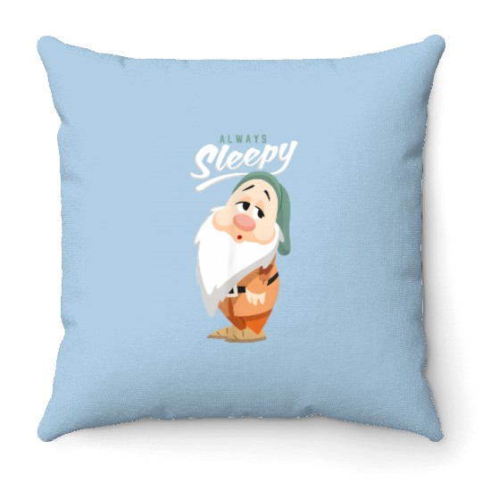 Disney Snow White And The Seven Dwarfs Always Sleepy Throw Pillows, WDW Magic Kingdom Disneyland Family Vacation Birthday Gift