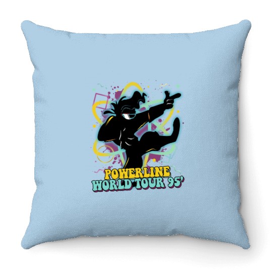 Goofy Movie Powerline Throw Pillows | A Goofy movie Throw Pillows | Disneyland Powerline Stand Out Tour Throw Pillows