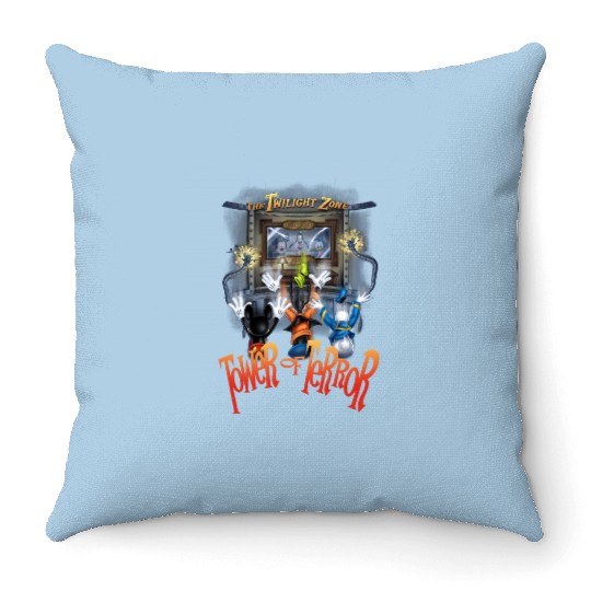 Retro Mickey And Friends Tower Of Terror Throw Pillows, Mickey And Friends Throw Pillows, Disneyworld Disney Throw Pillows