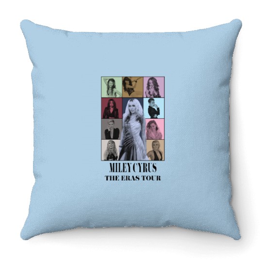Miley Cyrus Eras Tour Throw Pillows