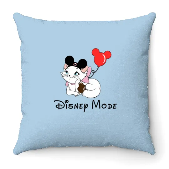 Marie Disney Mode, Marie Cat , Marie Aristocats Throw Pillows