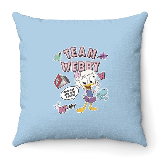 Disney DuckTales, Team Webby Collage Throw Pillows, DuckTales Throw Pillows