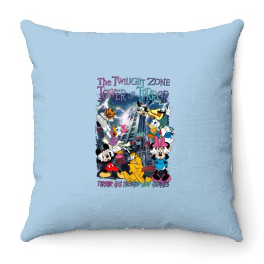 Mickey and Friends The Twilight Zone Tower Of Terror Disney Hollywood Tower Hotel Throw Pillows