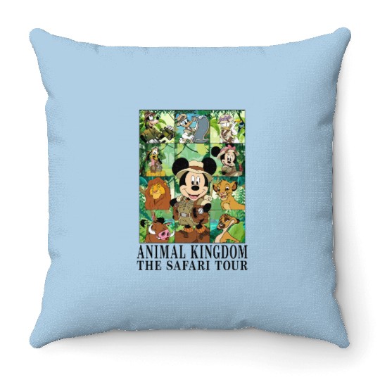 Disney Animal Kingdom The Safari Tour Throw Pillows, Safari Family Matching