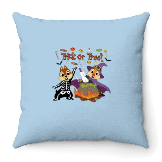 chip and dale Throw Pillows, chip and dale halloween, disney chip and dale halloween Throw Pillows, chip and dale, halloween Throw Pillows, , 121644