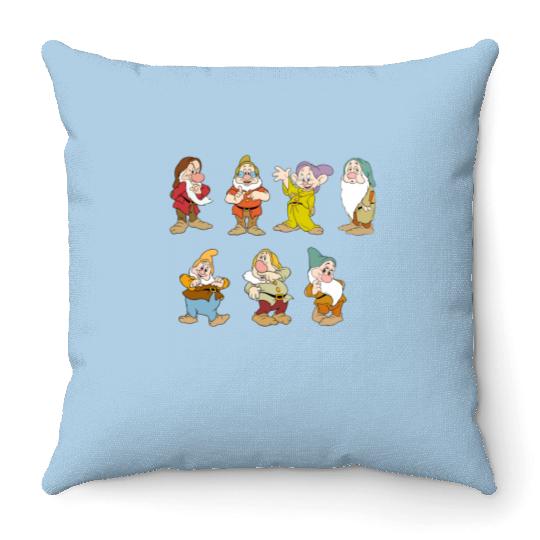 Disney Seven Dwarfs Throw Pillows, Snow White and Seven Dwarfs Throw Pillows
