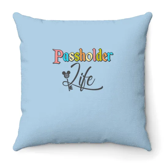 Discover Mickey Mouse Throw Pillows, Passholder Life Disney Throw Pillows