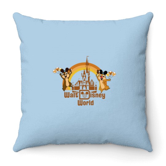 Disneyland Chip and Dale Throw Pillows, WDW Chip n Dale Throw Pillows,