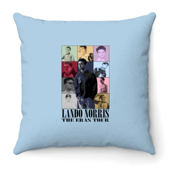 Lando Norris Eras Tour Inspired Throw Pillows