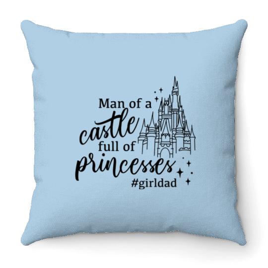 Discover Girl Disney Dad Throw Pillows, Disney Castle Dad Throw Pillows, Disney Throw Pillows