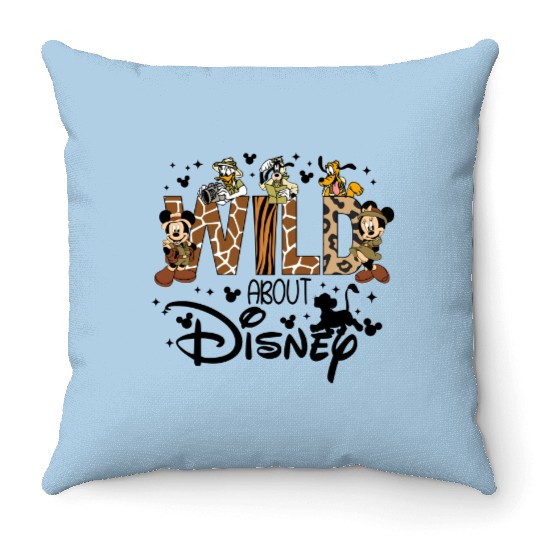 BM Retro Wild About Disney Throw Pillows, Disney Animal Kingdom Throw Pillows,