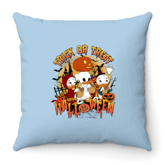 Disney Halloween DuckTales Huey Louie Dewey Trick or Treat Throw Pillows