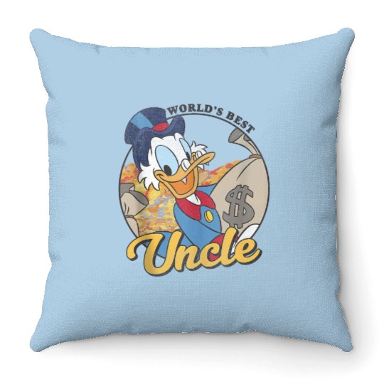Disneys Ducktales Scrooge Mcduck World's Best Uncle Throw Pillows