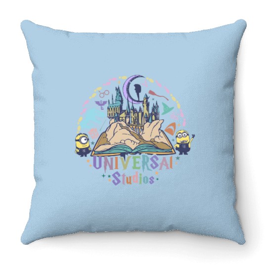 Disney Universal Studios Throw Pillows, Universal Studios 2024 Trip Throw Pillows, Universal Orlando Throw Pillows
