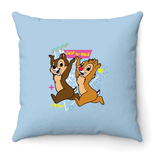 Chip and Dale Throw Pillows,Disney Couple Throw Pillows, Disney Family Throw Pillows, Disney Vacation Throw Pillows