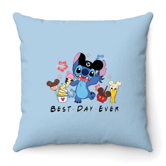 Disney Stitch Best Day Ever Throw Pillows, Disney Stitch Throw Pillows