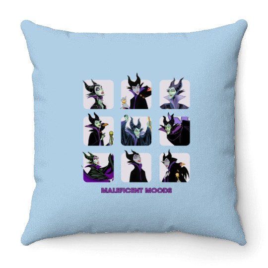 Disney Maleficent Moods Funny Horror Throw Pillows
