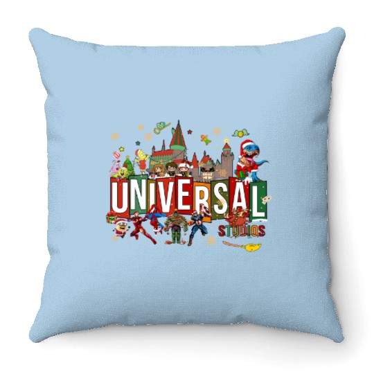 Universal Studios Christmas Throw Pillows, Disneyland Christmas