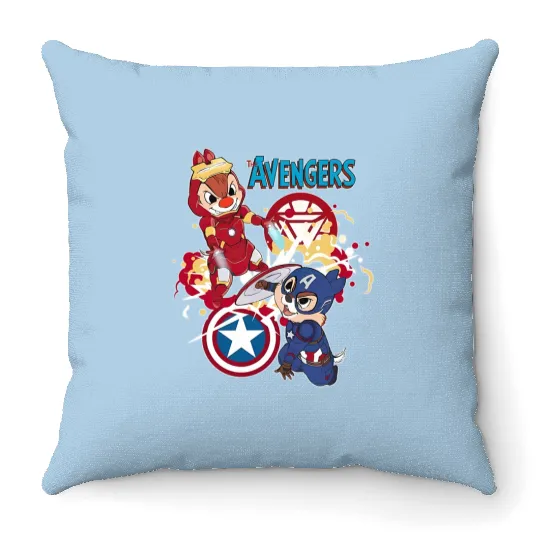 Disney Chip And Dale Avengers Throw Pillows, Chip And Dale Throw Pillows
