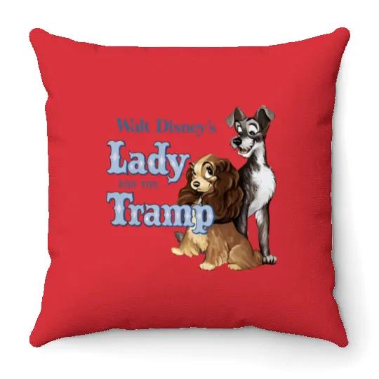 Lady and the Tramp Throw Pillows, Disney Lady and the Tramp Retro Throw Pillows