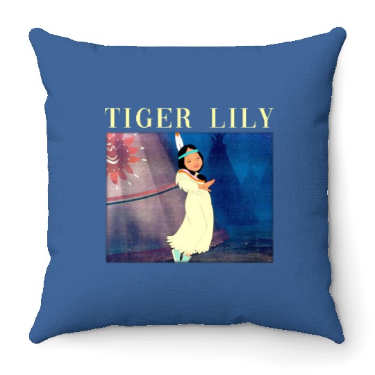 Tiger Lily Peter Pan 1953 Homage Disney T- Throw Pillows