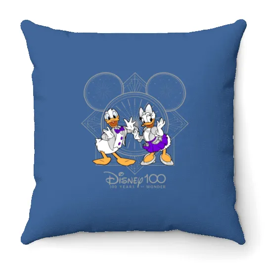 Disney 100 Years of Wonder Throw Pillows, Donald And Daisy Duck Throw Pillows