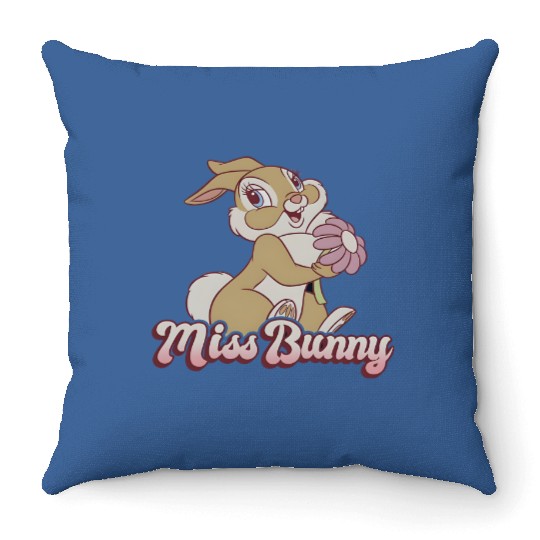 Disney Bambi Miss Bunny Floral Portrait Throw Pillows, Flower And Thumper Throw Pillows